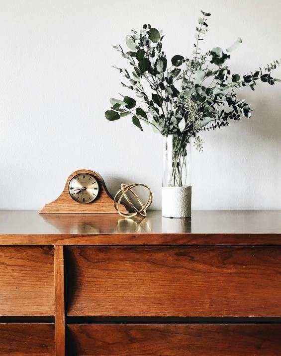 Reception counter in modern lobby